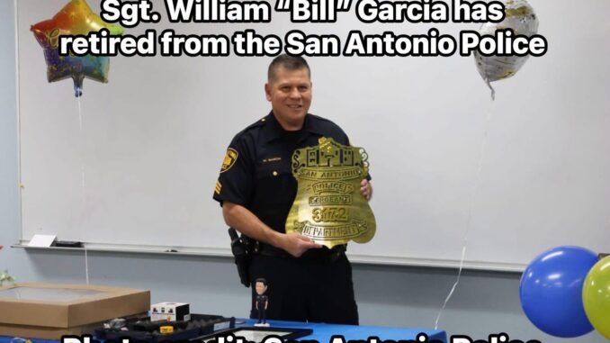 San Antonio Police Sergeant Retires