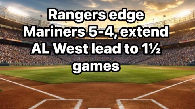 Rangers Mariners AL West